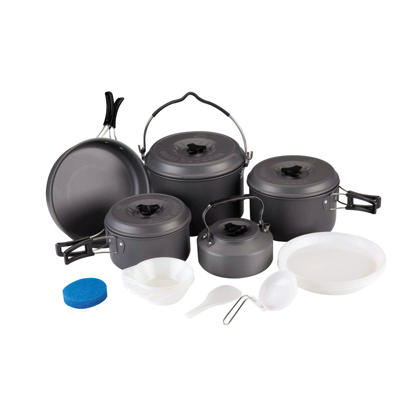 Set Alat Memasak Perkhemahan Luar Mudah Alih